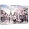 Canvas Print Pink Paris As Painted