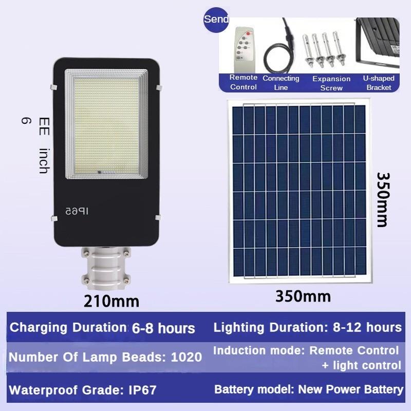 Корпус лампы из литого алюминия Уличный фонарь на солнечных батареях Интеллектуальное интегрированное дорожное освещение Высоководонепроницаемые и высокоемкие литиевые батареи Светильники