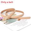 Womens Versatile Pu Leather Belt With Metal Buckle For Work And Casual Outfits