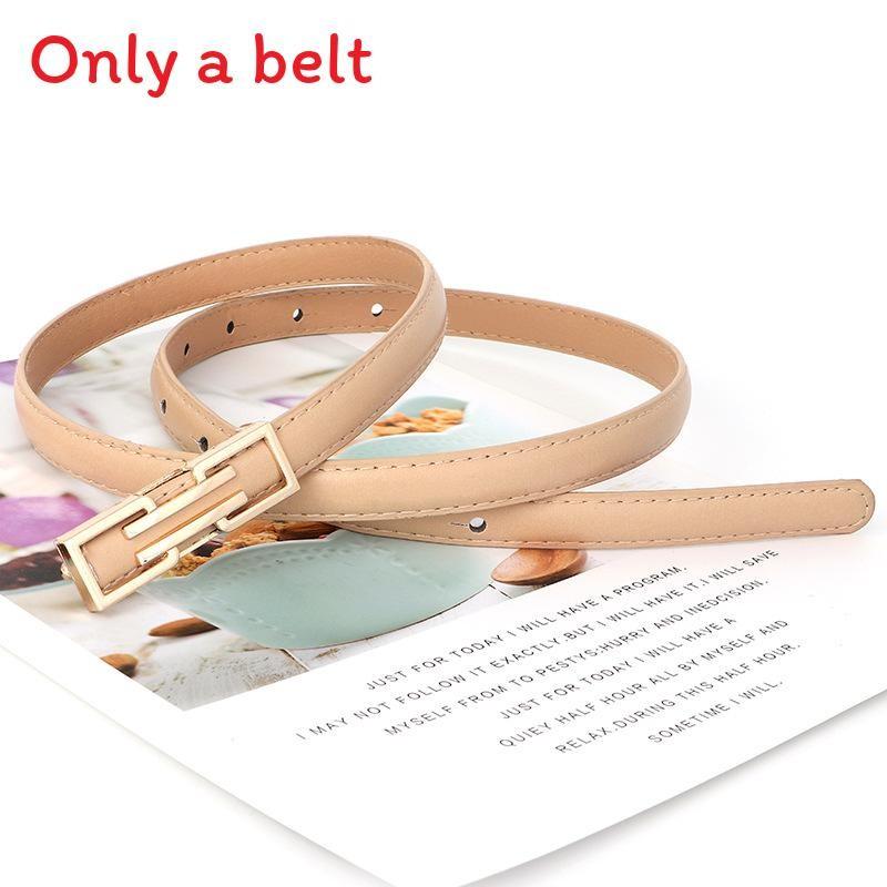 Womens Versatile Pu Leather Belt With Metal Buckle For Work And Casual Outfits
