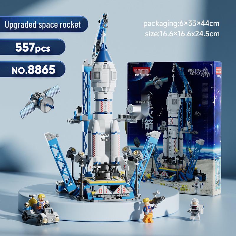 Spacecraft Starship Falcon Toy Building Blocks - Children's Rocket Assembly Set