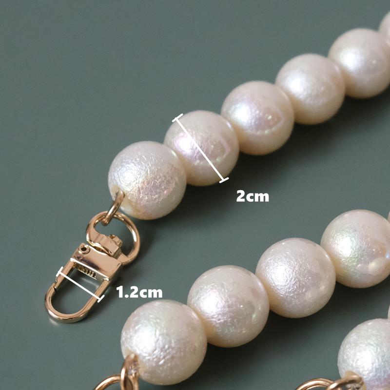 Новая модная женская сумка, аксессуары для сумок, белый жемчуг, цепочка из акриловой смолы, роскошный однотонный ремешок, женский плечевой клатч, цепочка с ручкой