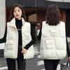 Осенне-зимний женский жилет на хлопковой подкладке, утолщенный теплый глянцевый модный свободный хлопковый жилет с верхней жилеткой