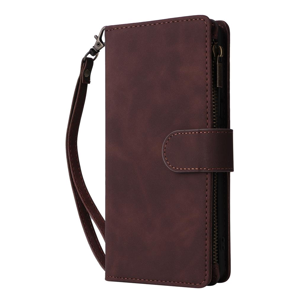 Для Xiaomi Redmi Note 14 Pro 4G Чехол Кошелек на молнии Множество слотов для карт Кожаный чехол для телефона