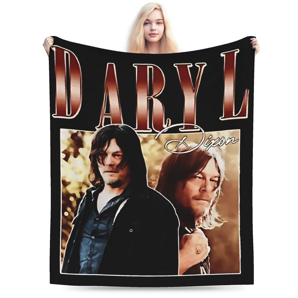 Мягкое Теплое Одеяло Мальчик Девочка Пикник Даррил Диксон Ходячие Мертвецы Постельное Белье Пледы Фланелевое Покрывало Для Дивана Кровати Чехол На Диван-Кровать