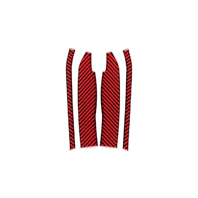 4pcs Car Center Console Panel Decor Sticker Carbon Fiber for Subaru BRZ Toyota GT 86 2016- Automotive Interior Accessories