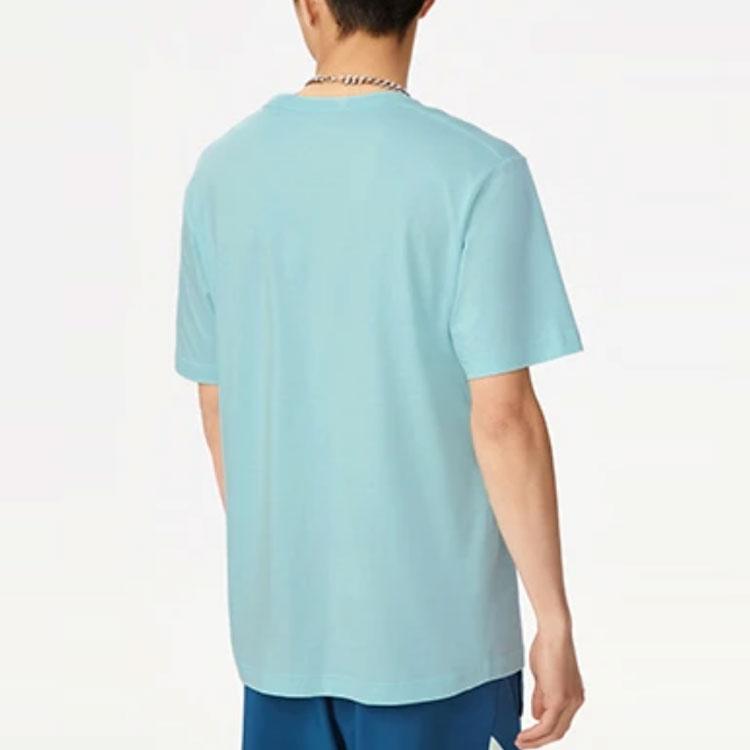 Li-Ning Футболка с коротким рукавом и круглым вырезом, мужская, цвет яичной скорлупы, с небольшим вышитым логотипом AHSS325-5