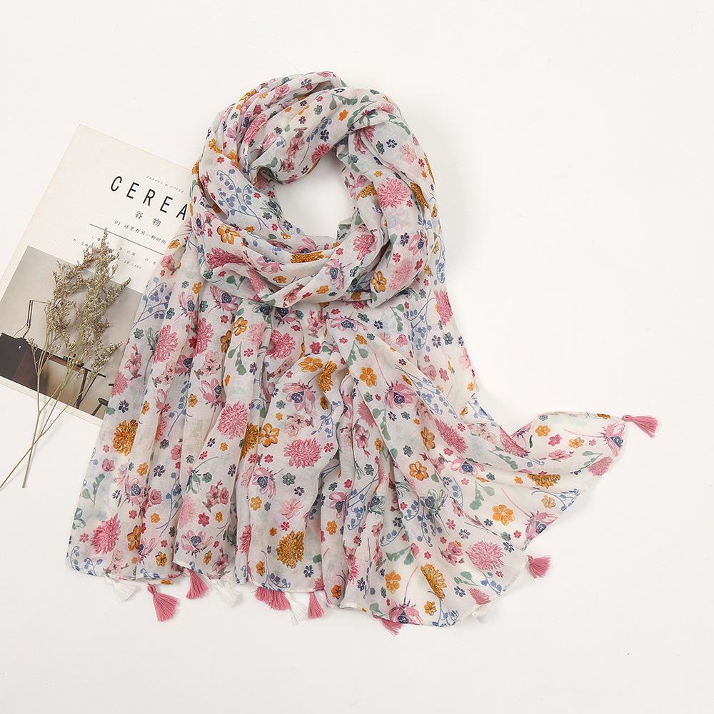 Fashion Luxury Brand Ombre Color Blocked Tassel Viscose Shawl Scarf Lady High Quality Wrap Pashmina Stole Bufandas Muslim Hijab