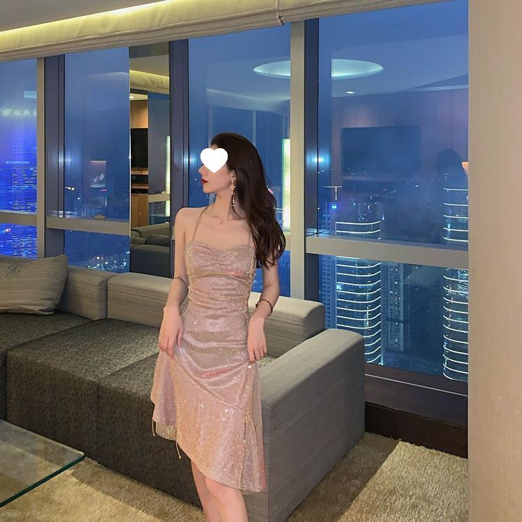 Лето 2025 Сексуальное облегающее платье-слинг с рыбьим хвостом для женщин