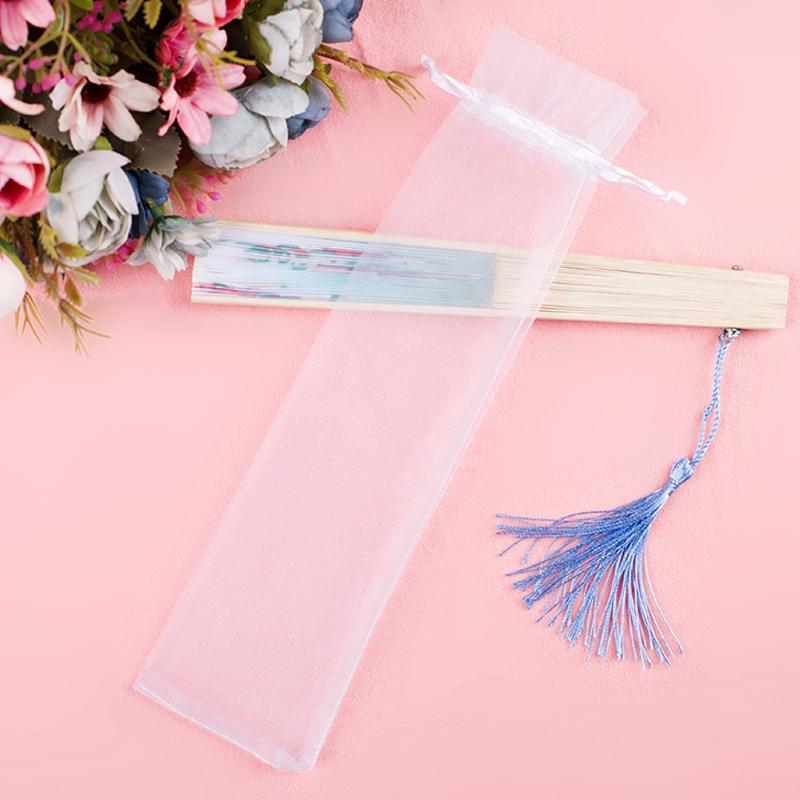 20 шт. складной веерный мешочек из органзы с завязками, складной карманный веерный мешочек для наружной свадебной вечеринки, подарочные пакеты