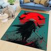 1Pc Samurai Print Rug - home decoration Carpet For Living Room Bedroom Flooring Computer Chair Area Rug
