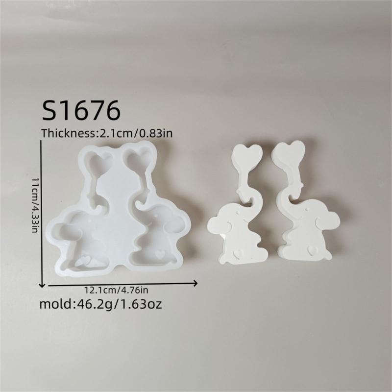 Elephant Balloon Silicone Candle Molds for Candle Soap Epoxy Resin Elephant Shape Silicone Molds for Gypsum Decoration