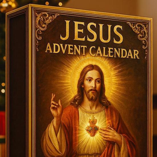 Jesus Second Coming Advent Calendar 2025 24-Day Countdown with Acrylic Ornaments Christian Halloween Decor for Home Car Tree Daily Surprise Gift