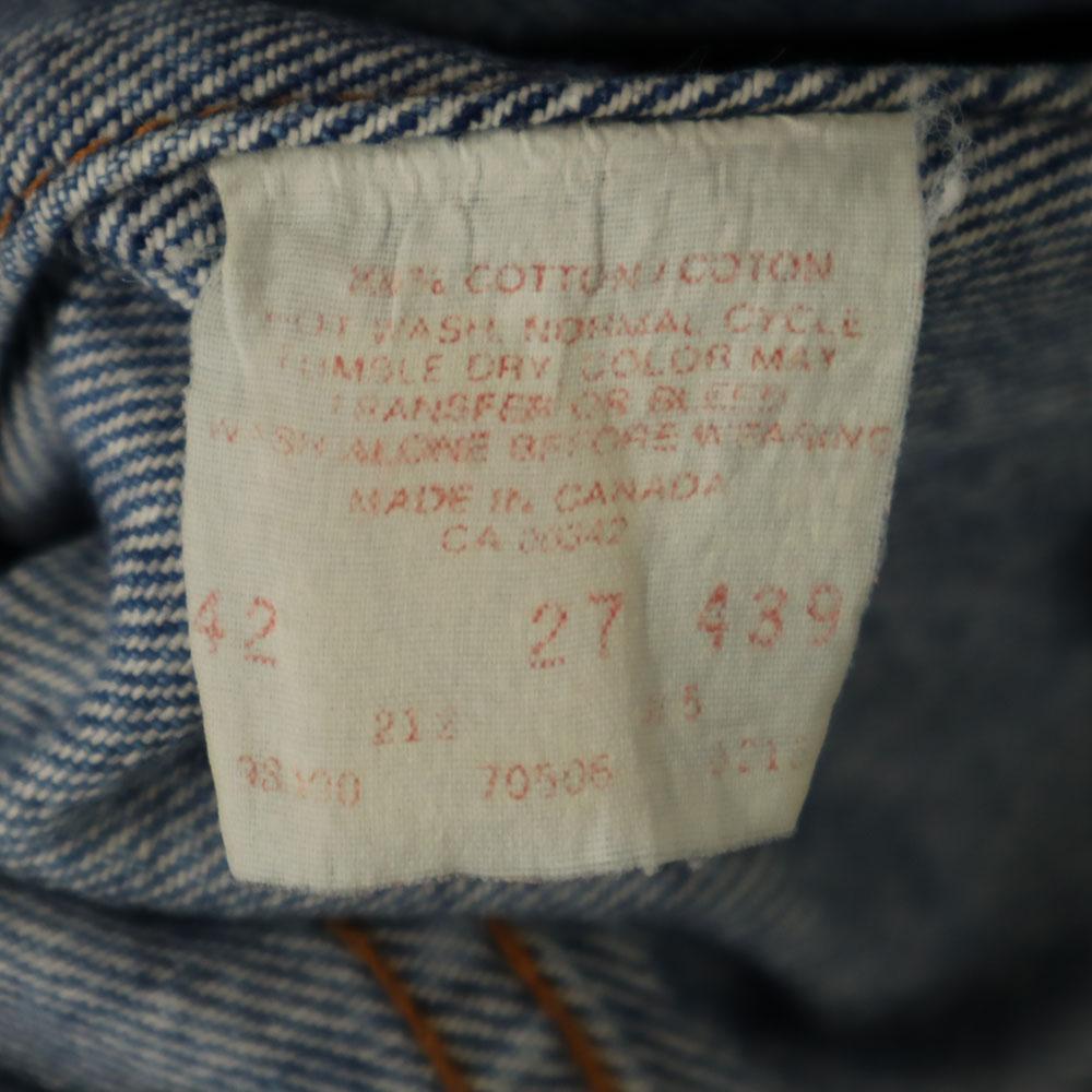 Levi's Джинсовая куртка 80-х 90-х годов Made in Canada Старая джинсовая куртка 42 Trucker джинсовая куртка Мужская Б/у