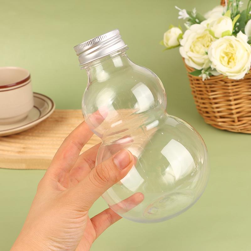 Одноразовые бутылки для воды в форме тыквы объемом 500 мл для молочного чая, кофе, сока, портальная чашка для питья, домашняя прозрачная бутылка для напитков для сока