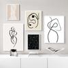 Абстрактная линия холст плакат черно-белая женская картина тела настенное искусство скандинавский минималистичный принт живопись современный декор для гостиной