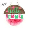 Summer Festival Decoration Wooden Swim Ring Pool Party for Hanging Sign Decoration Beach Theme Wall