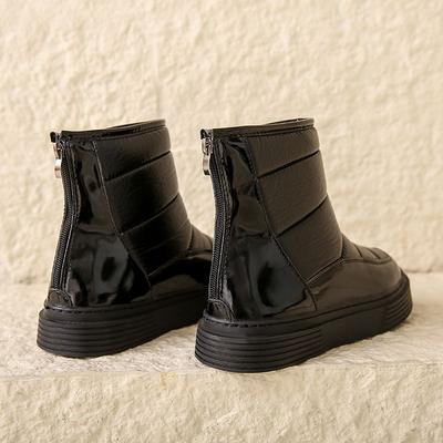 Модная однотонная мягкая женская обувь зима с молнией Y2k New Rock ботинки горячая акция зимние ботинки для женщин мода 2025 тренд новинка в