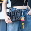 Cartoon Buddha Pendant Keyring with Lanyard Plush Doll Toy Soft Velvet