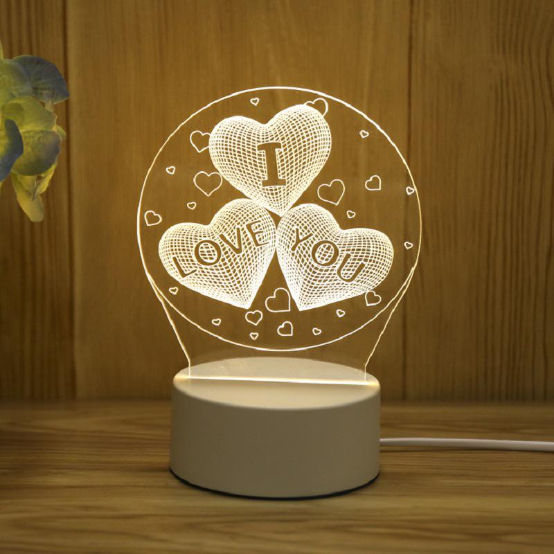 Creative 3D Cartoon Table Lamp – Children's Day Gift, USB Bedside Night Light