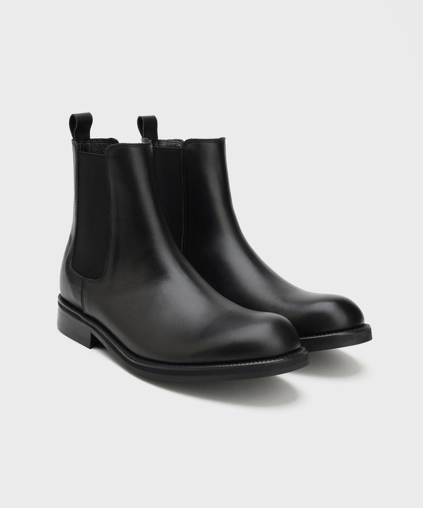 Firenze Atelier [Vibram] All Day Round Toe Chelsea Boots 2600 [Kip Black]