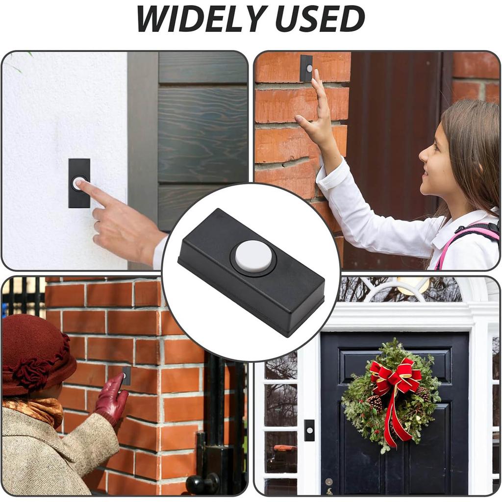 Универсальная проводная кнопка дверного звонка Кнопка дверного звонка Простая установка Всепогодная конструкция Кнопка для входа в дом