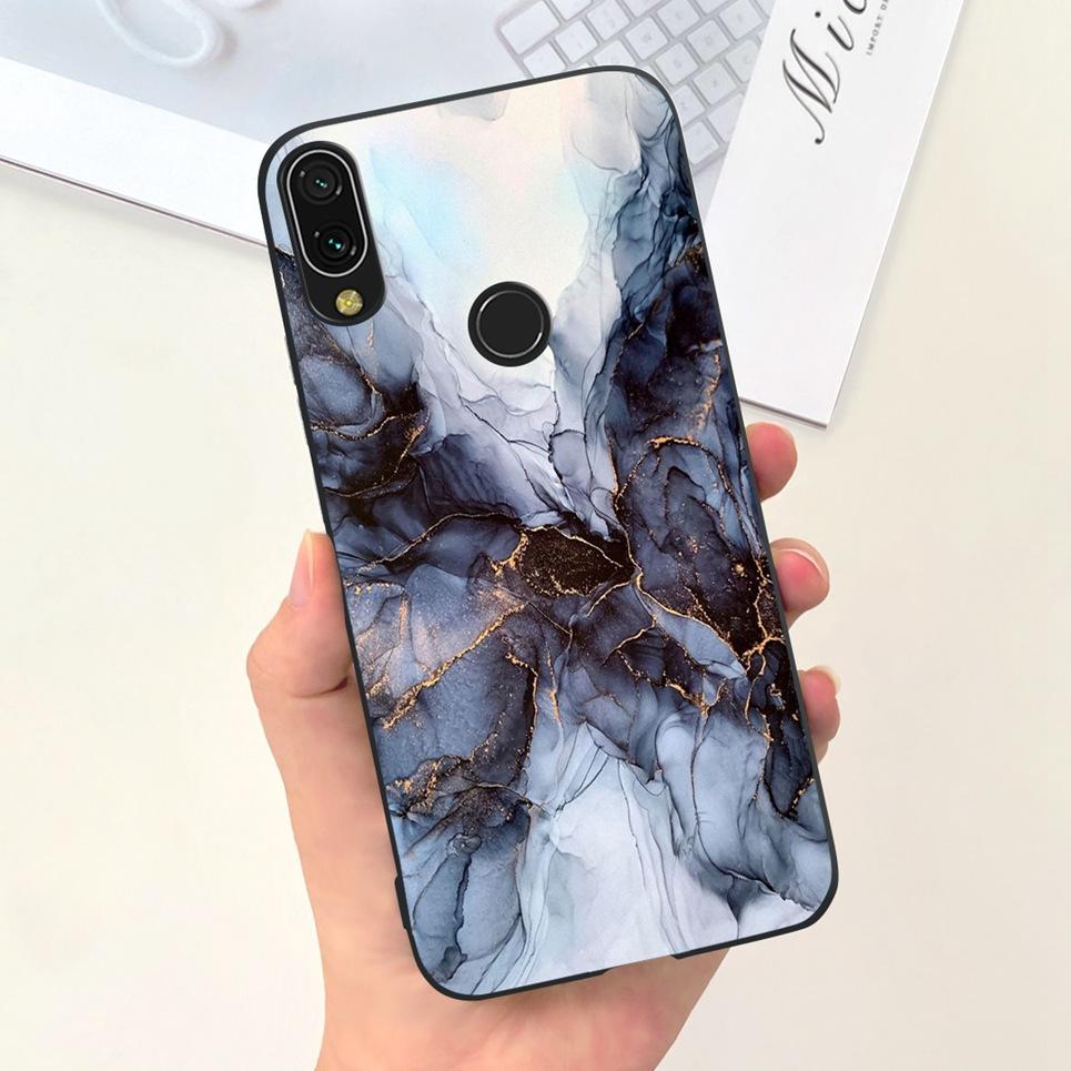 Чехол для Xiaomi Redmi Note 7 Note7 Pro Роскошный Цветочный Мраморный Funda Мягкий Силиконовый Чехол для Телефона Для Redmi Note7 Redmi 7 Задняя Крышка