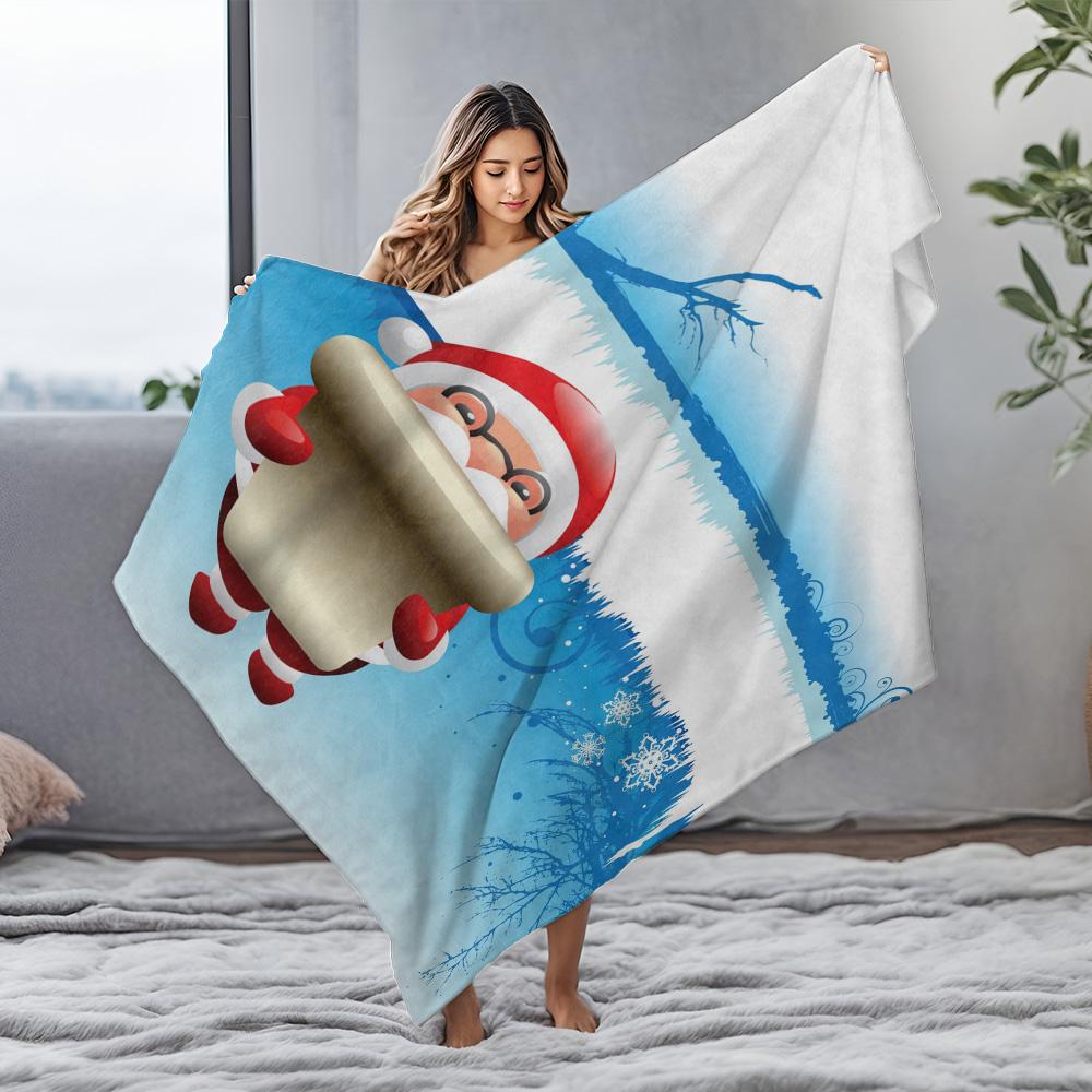 Cozy Throw Blanket Soft Flannel Warm Fuzzy Bedspread Living Room Decor Home Decor Gift Idea Lightweight Plush Blanket