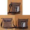 Attack On Titan Canvas Shoulder Bag For Men With Durable Fabric And Cartoon Print