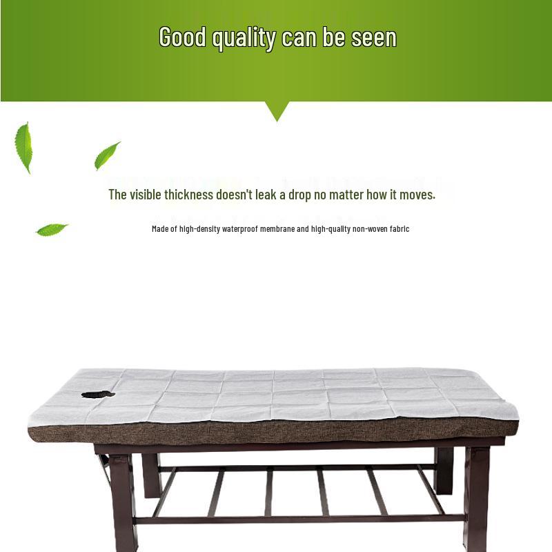 Водонепроницаемые и маслостойкие одноразовые простыни для массажного стола с отверстиями, идеально подходят для салонов красоты, утолщенные, упаковка 50 штук.