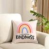 Cartoon rainbow sun Cushion Cover Reversible Plush Pillow Cover Soft Fluffy Home Decor for Sofa Bedroom