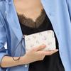 Coach Угловая молния 16 Серебряный металлический логотип Цветочный принт Покрытый холст Клатч Маленький женский клатч Разноцветный Мел CAL72-SVCAH