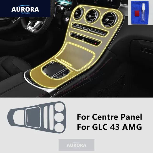 For MERCEDES GLC AMG 20-22 X253 C253 Car Interior Center Console Transparent TPU Protective Film Anti-scratch Repair Film Refit