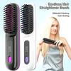 Portable Wireless Hair Straightener USB Rechargeable Fast Heating 3-Speed Temperature Control And Anti-Scalding
