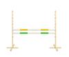 Jumping obstacle for Hobby Horse 160cm, h-120 cm, two beams - yellow and green