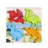 6 Wooden 3D Puzzles, Cartoons, Animals, Fruits, Dinosaurs, Early Education, Cognitive Learning, Puzzles, Hand-Eye Coordination