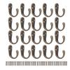 20set Vintage Wall Hooks Bronze Zinc Alloy Retro Style Decorative Hanging Hooks for Farmhouse