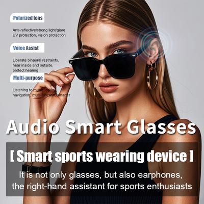 Умные Bluetooth-аудиоочки, слушайте музыку и совершайте звонки в высоком разрешении, поляризационные линзы с защитой от ультрафиолета, носите удобные солнцезащитные очки