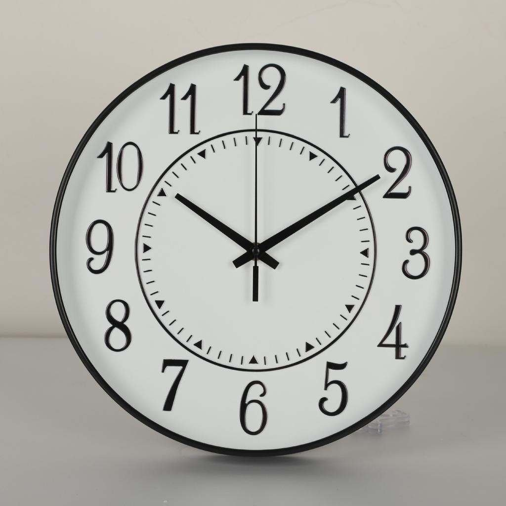 Бесшумные настенные часы 30 см (12 дюймов), креативные и модные, трехмерные цифровые минималистичные часы для дома, гостиной