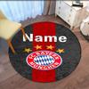 Custom Name Bayern Munich Printed Round Rug Carpet Chair Rug Area Rug Entryway Doormats,for Office Chair Living Room Bedroom Kitchen Room.