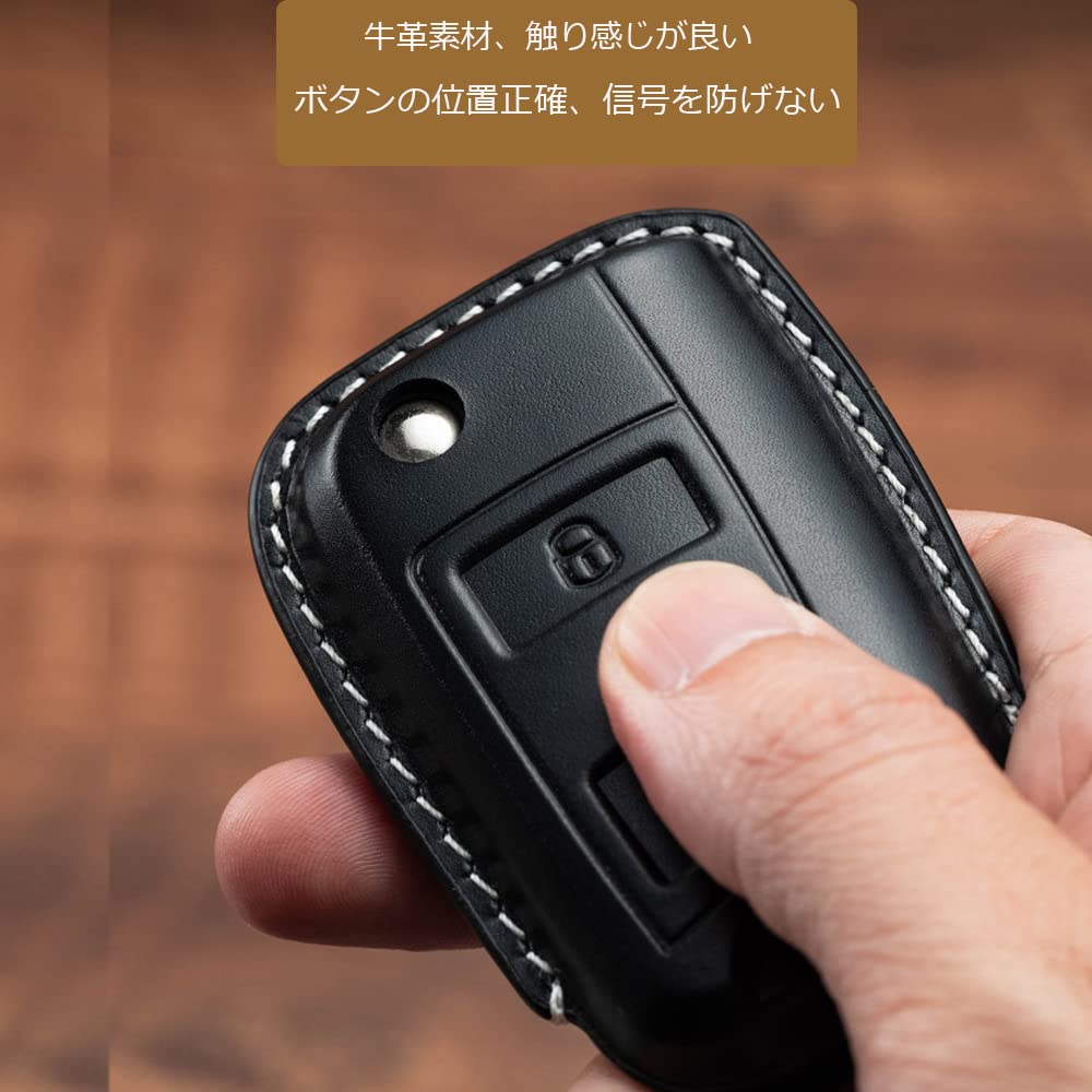 Оригинальный чехол для смарт-ключа из натуральной кожи Volkswagen, Touareg, Чехол для ключа, Брелок для ключей, Beetle, Golf, Polo,