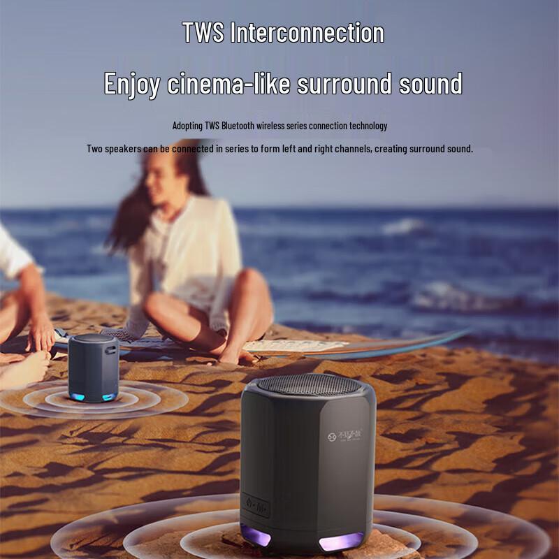 SEE ME HERE E5 Mini Portable Bluetooth Speaker CN plug (adapter included)