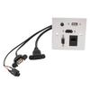 Multimedia Socket Aluminum Alloy USB HD VGA 3.5MM Sound RJ45 Network Wall Socket for Home Hotel Office