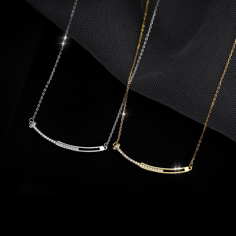 Роскошное женское ожерелье Smile Clavicle, уникальный дизайн, бриллиантовая отделка, простота и шик, модный стиль