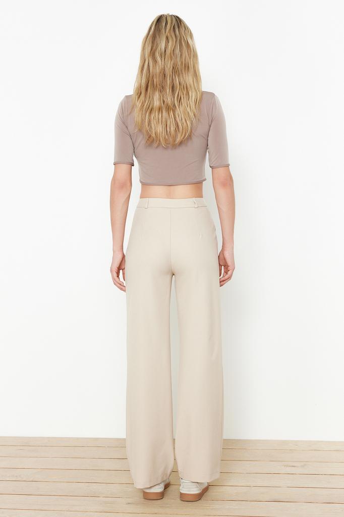 Женские модные новые брюки, серые широкие тканые брюки с широкими штанинами