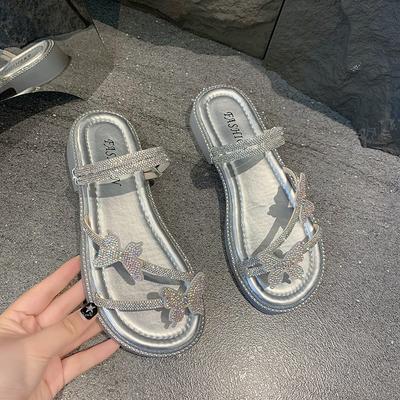 Женские летние сандалии с темпераментом, с юбкой, тапочки, женская пляжная обувь