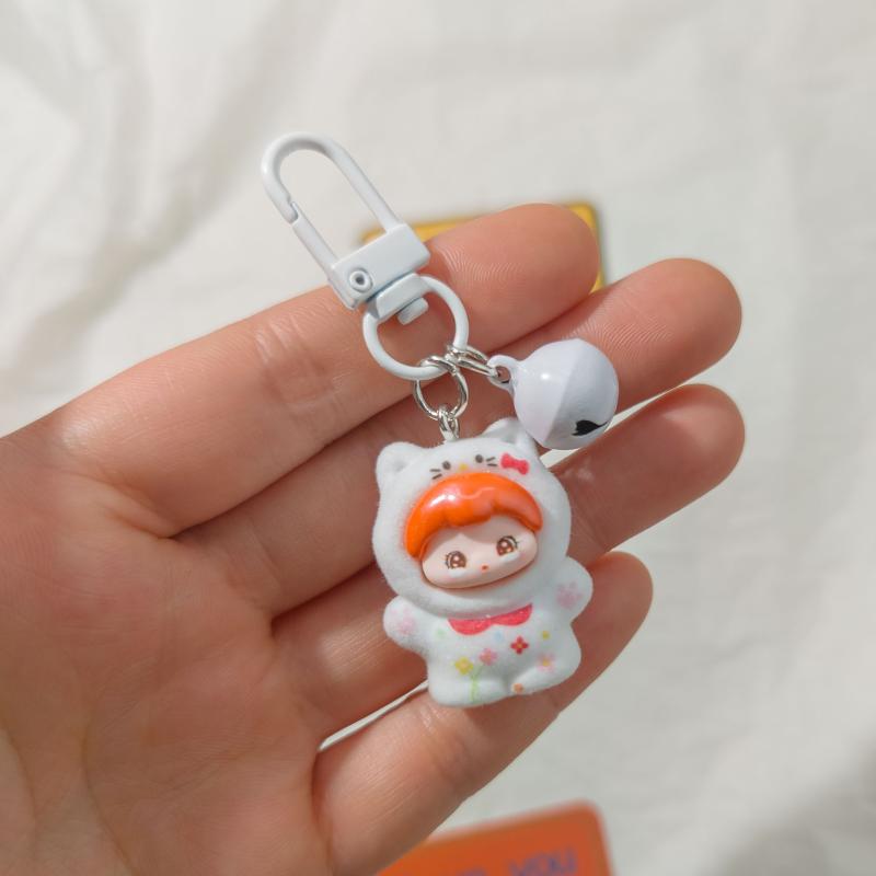 Мультяшный Милый Объемный Брелок-Подвеска в виде Куклы из Смолы, Шарм для Сумки, Кольцо для Ключей от Машины, Изысканные Аксессуары для Украшения Рюкзака, Подарок