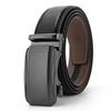 Новый мужской ремень из кожи второго слоя с автоматической пряжкой, кожаный ремень из чистой натуральной коровьей кожи, деловой повседневный ремень