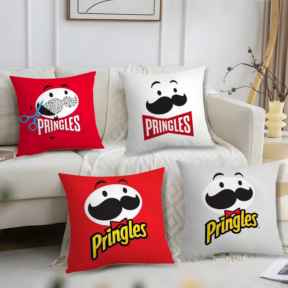 Классическая наволочка P-Pringles для офисного дивана, кресла в общежитии, короткий плюш, двусторонняя печать, домашняя наволочка для подушки