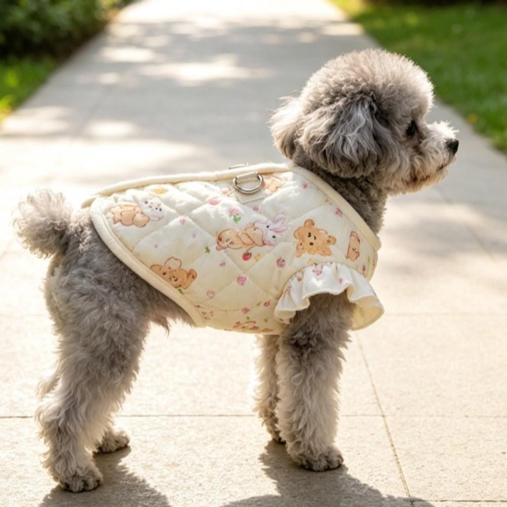 Flying Sleeves Pet Cotton Vest Thickened Pet Warm Jacket Warm Dog Coat for Small Dogs